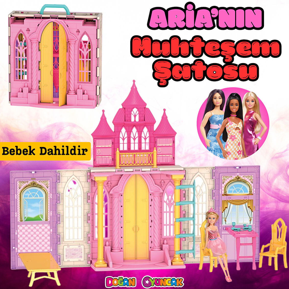 Aria'nın Muhteşem Şatosu - Arianın Şatosu Oyuncak - Barbie Tatil Ev Seti - Barbie Ev Seti - Barbie Şato - Şato Ev Oyuncak Barbie Şato Seti