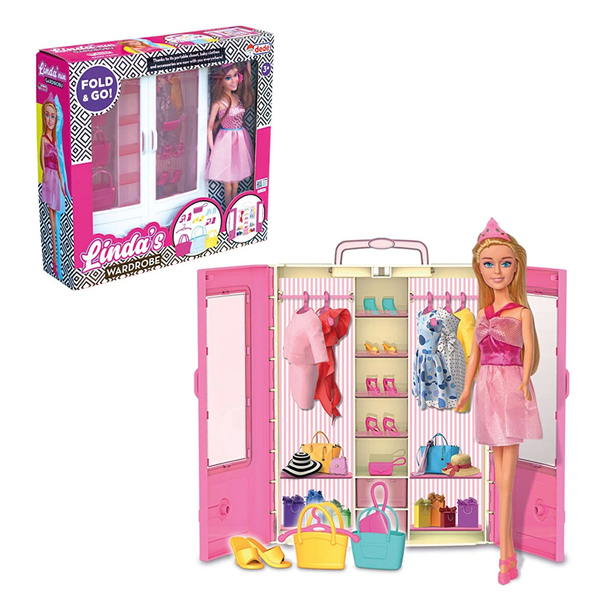 Linda'nın Bebekli Gardırobu - Barbie Dolap - Barbie Giysi Dolabı - Barbie Gardırop - Gardrop