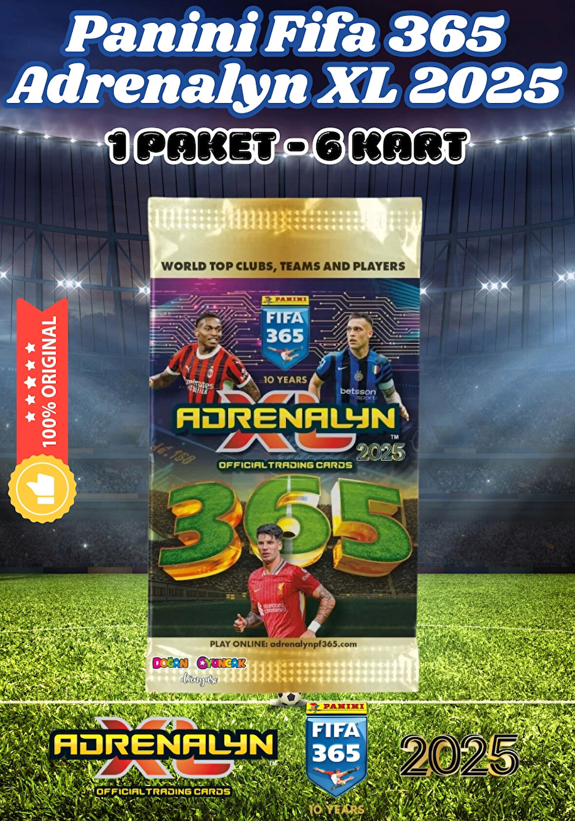 Panini FIFA 365 Adrenalyn XL 2025 Oyuncu Kartı - Futbolcu Kartları - Trading Oyuncu Kartı - 1 Paket