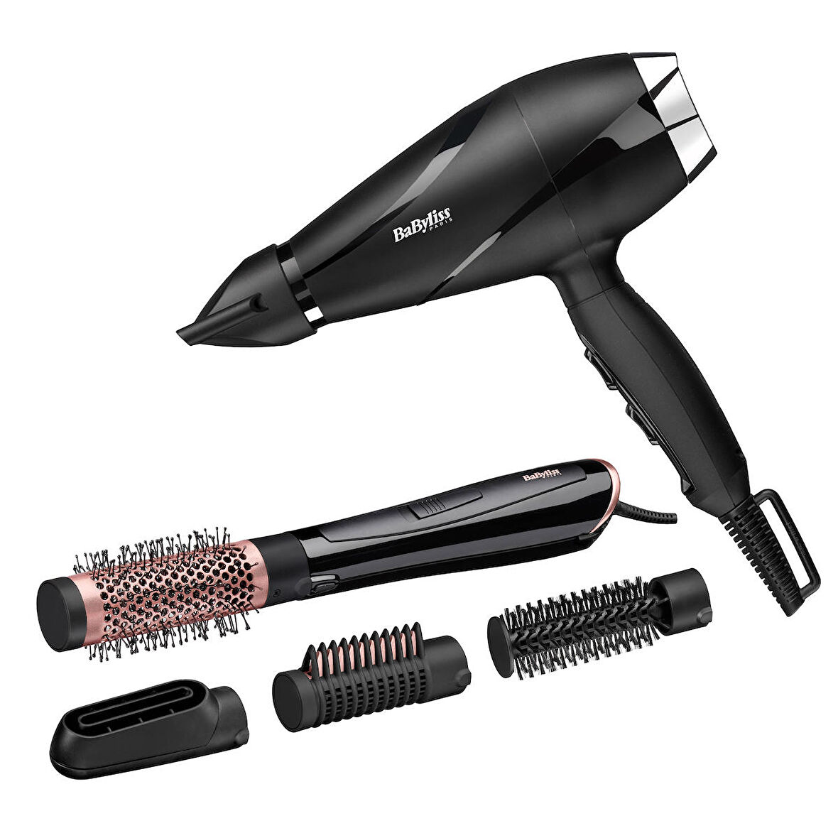 Babyliss 6713DE Shine Pro 2200W Saç Kurutma Makinesi ve AS126E Perfect Finish Hava Üflemeli Saç Şekillendirici Set