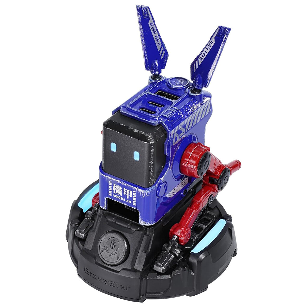 GravaStar Alpha65 Robot Figürlü 65W Hızlı Şarj Adaptörü ve Şarj Standı, Mavi