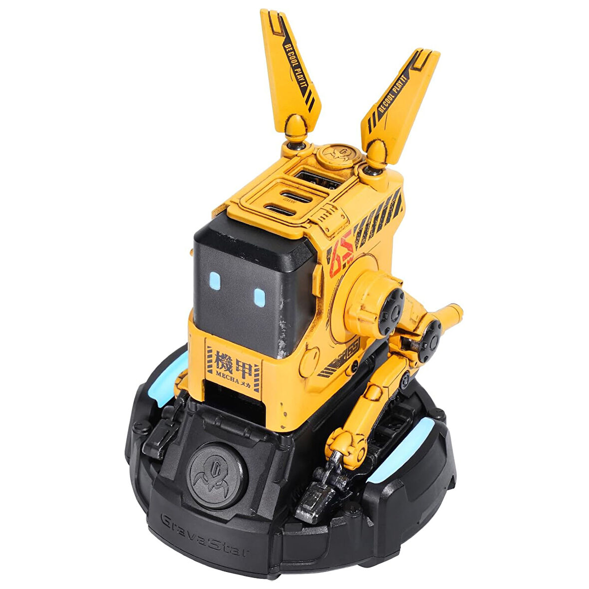 GravaStar Alpha65 Robot Figürlü 65W Hızlı Şarj Adaptörü ve Şarj Standı, Sarı