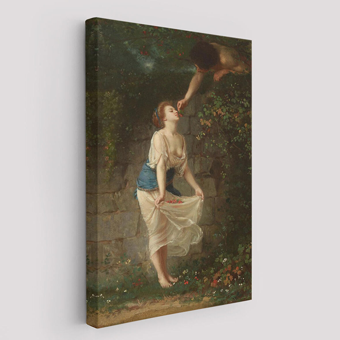 Kiraz Toplayan Sevgililer Duvar Tablosu-6255