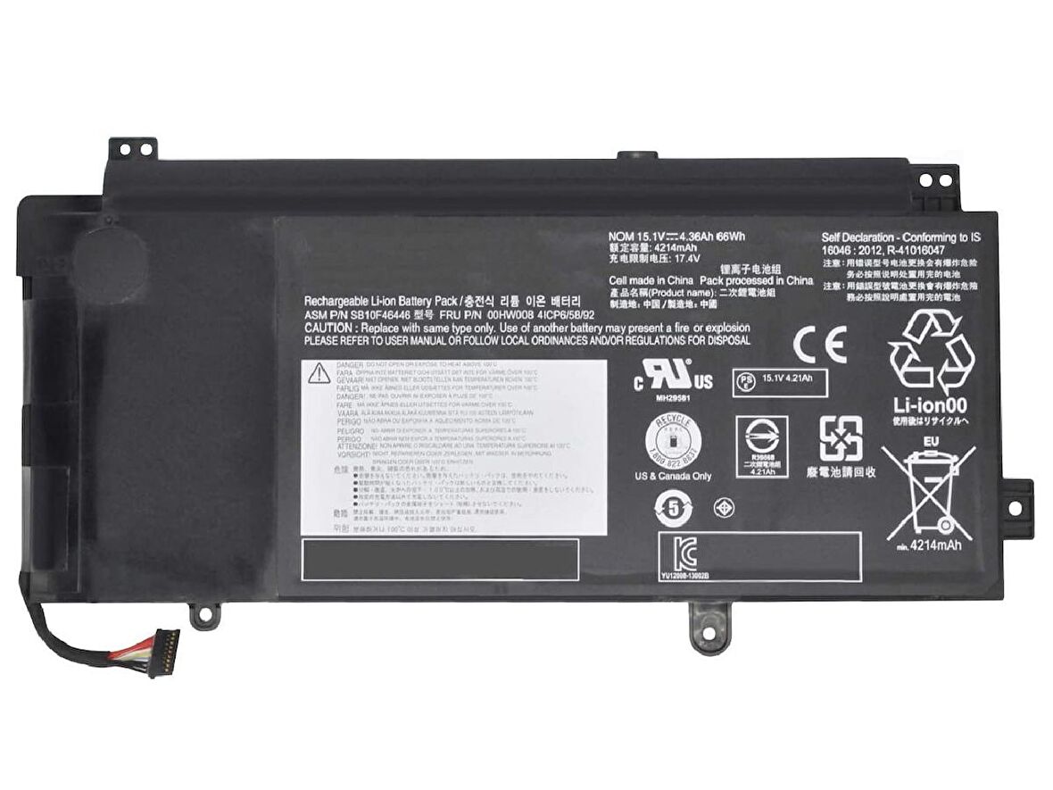 Lenovo SB10F46446 Notebook Bataryası Laptop Pil