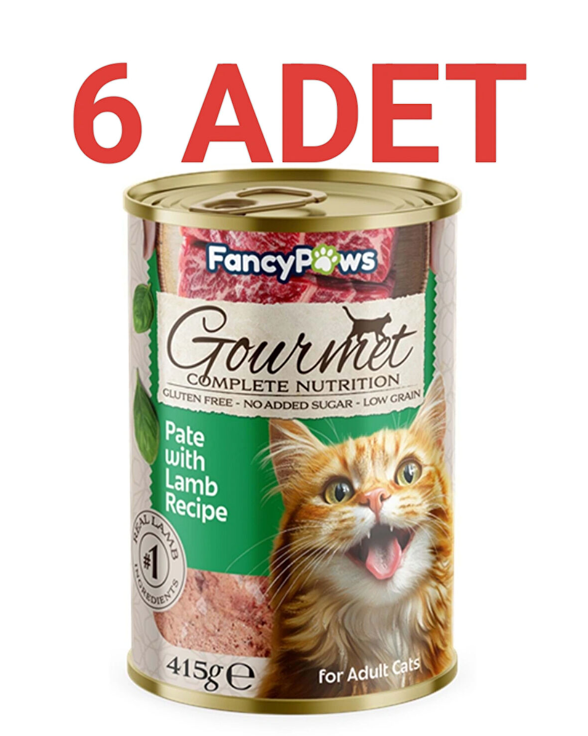Fancy Paws Kuzu Etli Yetişkin Kedi Konserve Maması x 6 Adet