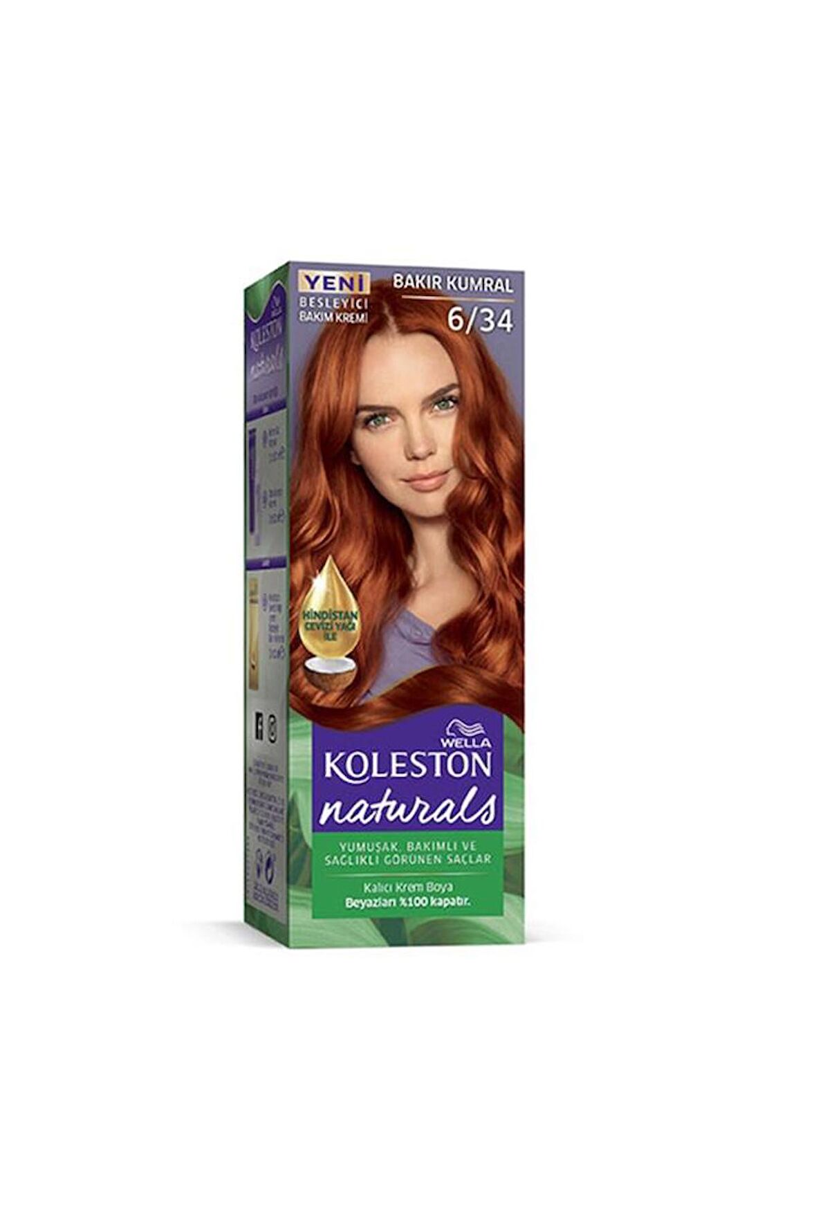 Naturals Saç Boyası Bakır Kumral 6/34 2x Paket