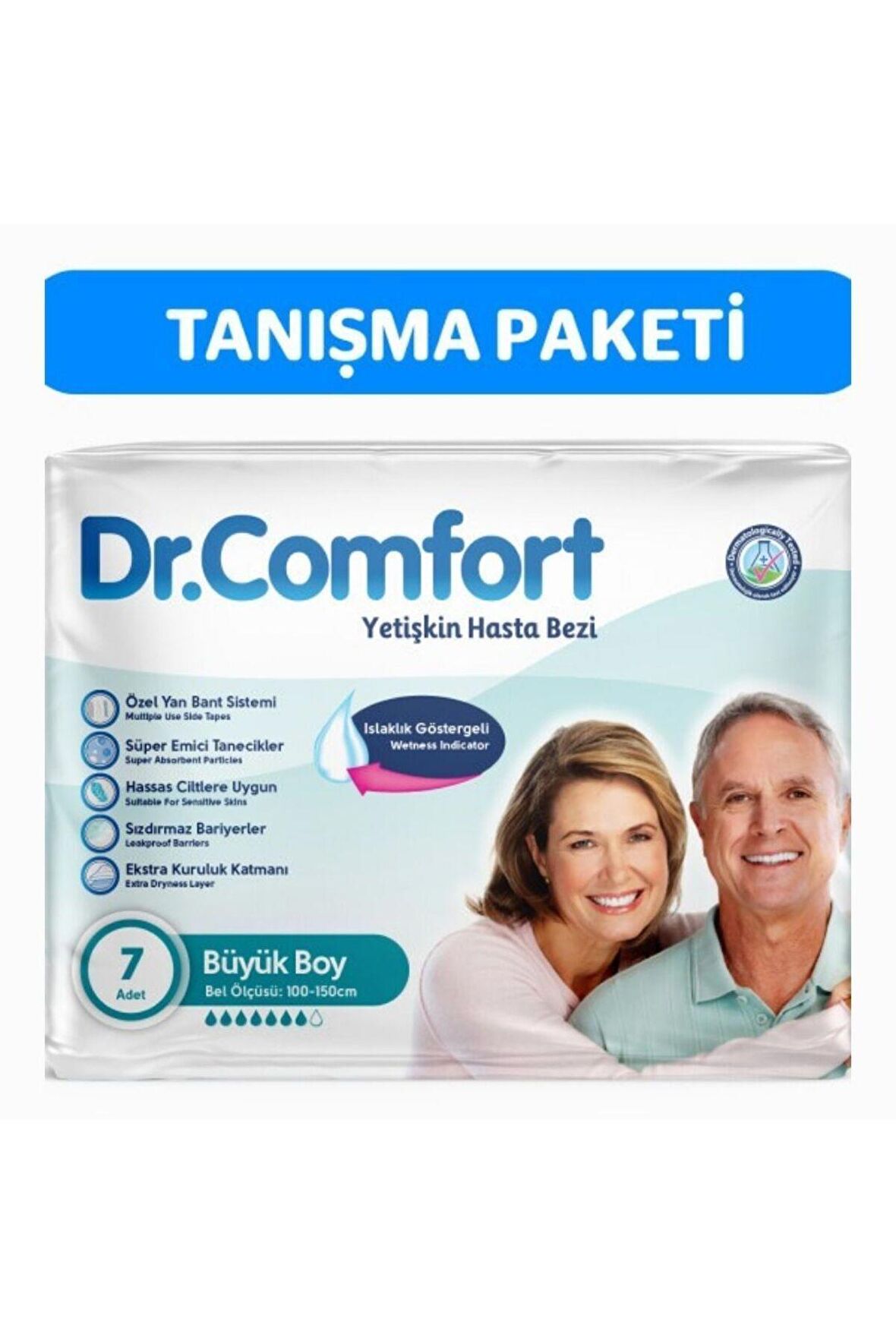 Yetişkin Bel Bantlı Hasta Bezi Large 7'li 1 Paket 7 adet