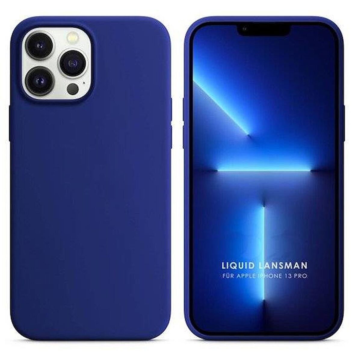 Apple iPhone 14 Pro Max 6.7'' Liquit Lansman Silikon Lacivert