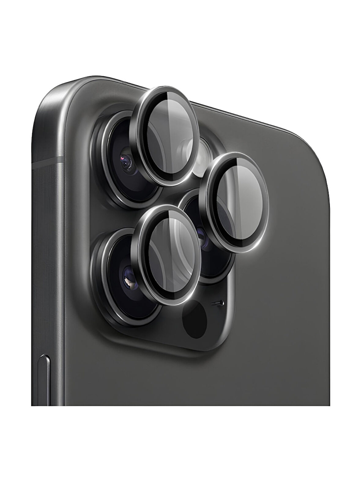 Apple iPhone 16 Pro Max - Pro Metal Çerçeveli Kamera Koruma Lensi