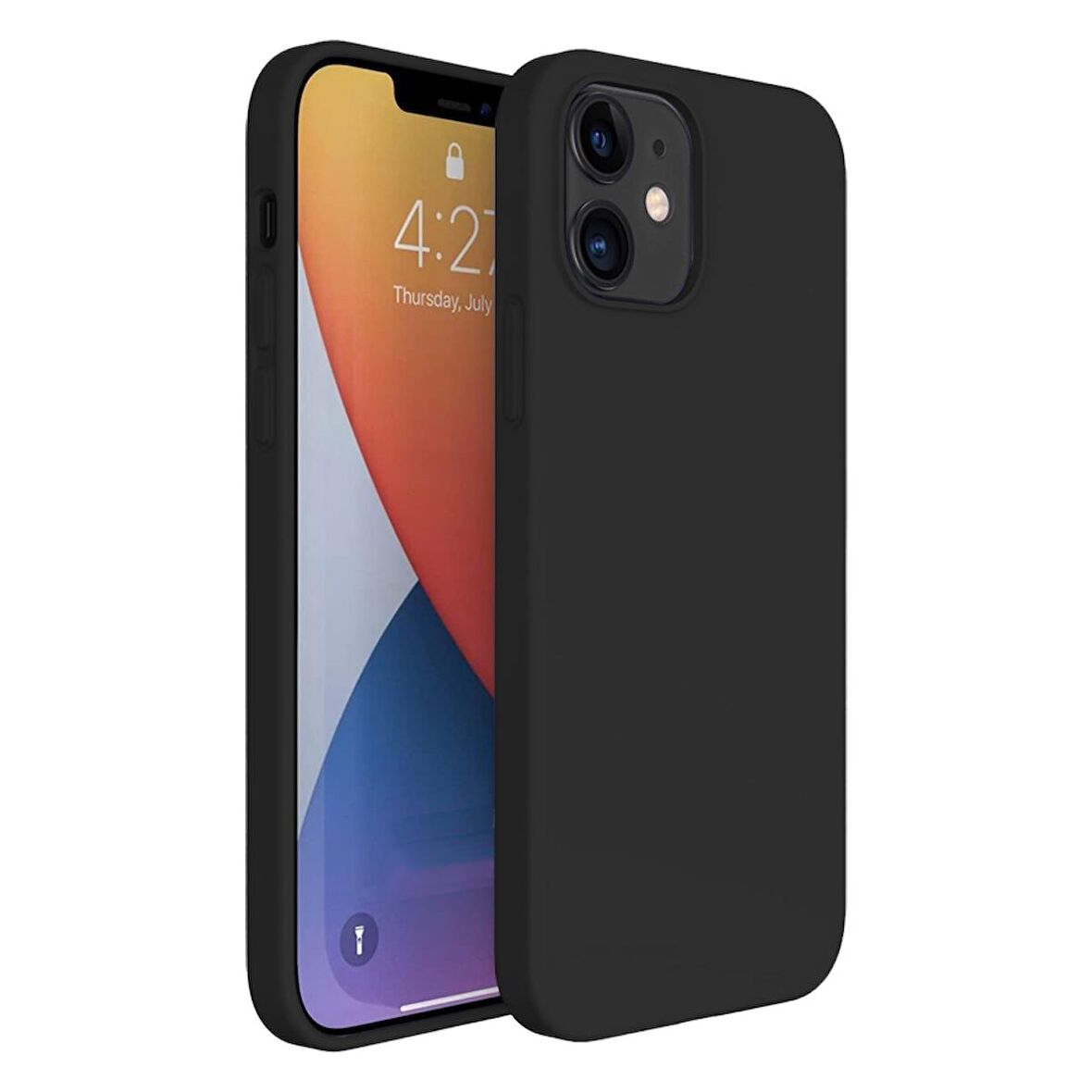 Apple iPhone 15 6.1'' İnce Mat Silikon Kılıf Siyah