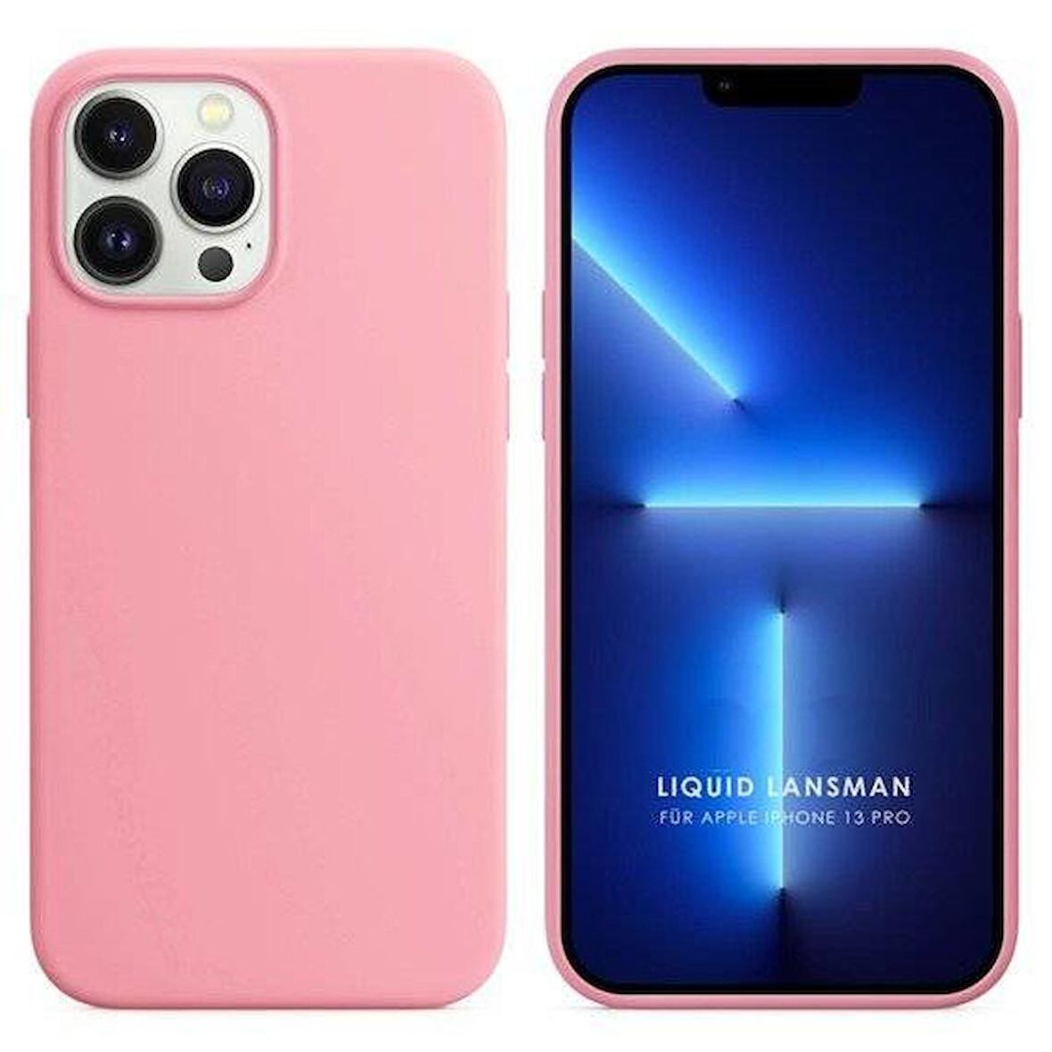 Apple iPhone 13 Pro 6.1'' Liquit Lansman Silikon Pembe