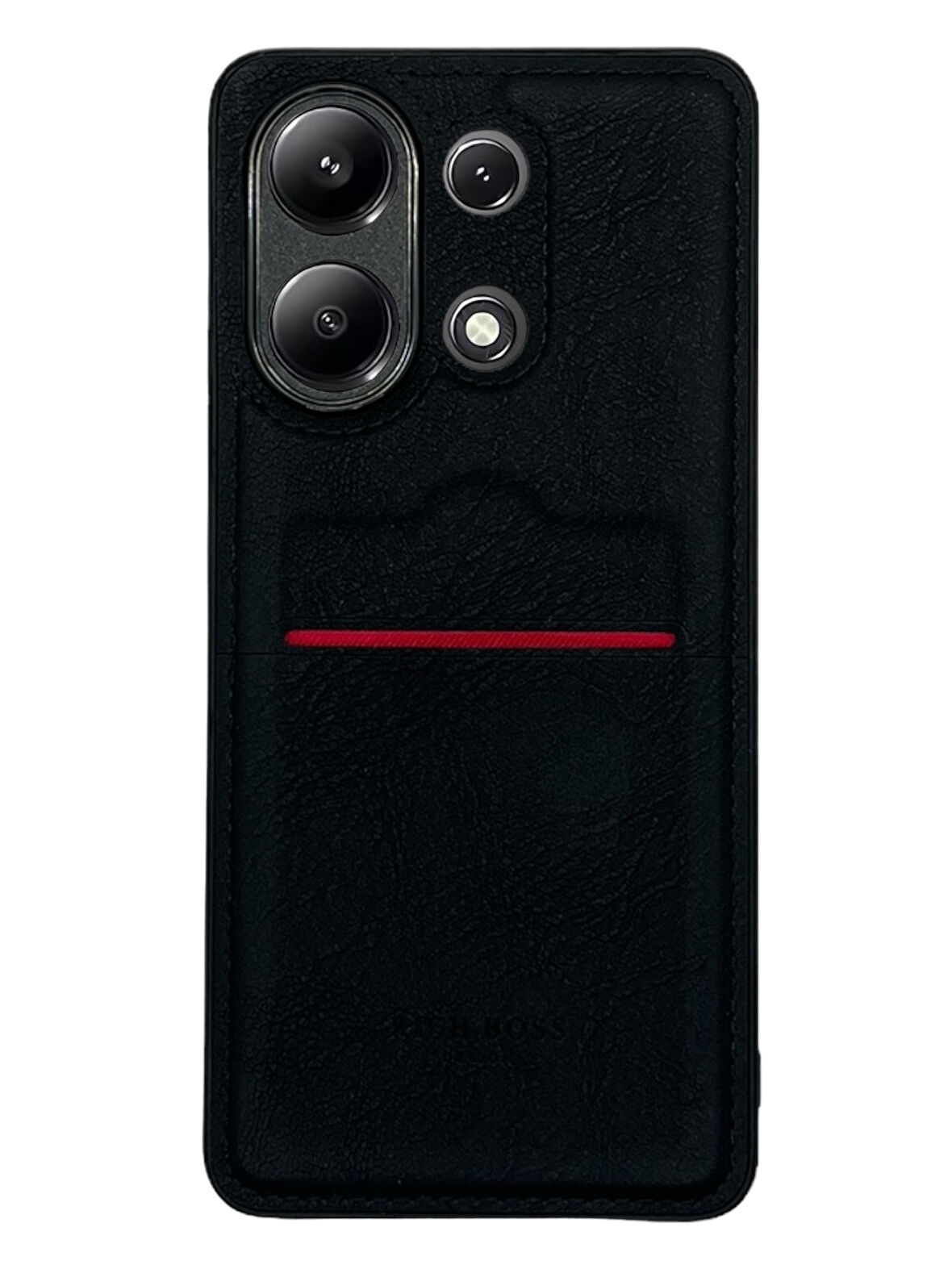 Redmi Note 13 4G Kartlıklı Rich Boss Lüx Deri Kılıf Siyah