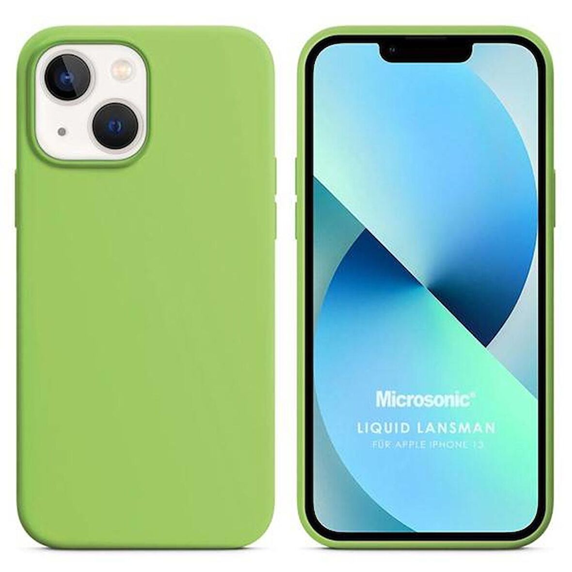 Apple iPhone 14 6.1'' Liquit Lansman Silikon Yeşil