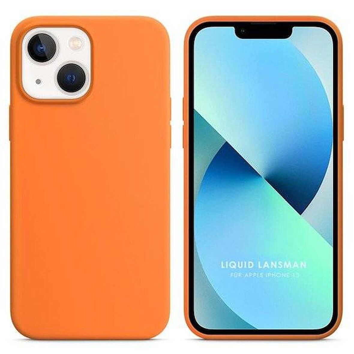 Apple iPhone 14 6.1'' Liquit Lansman Silikon Turuncu