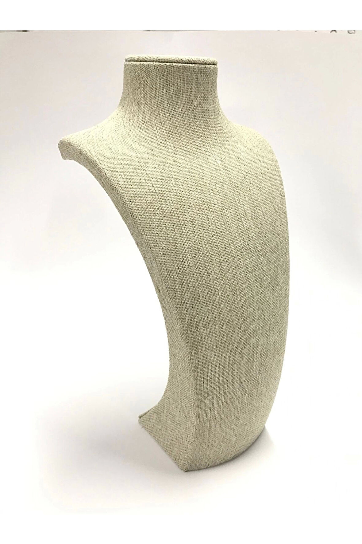 Yerli Üretim Hasır Kumaş Kolye Gerdanlık Zincir 39 Cm Takı Sergileme Mankeni