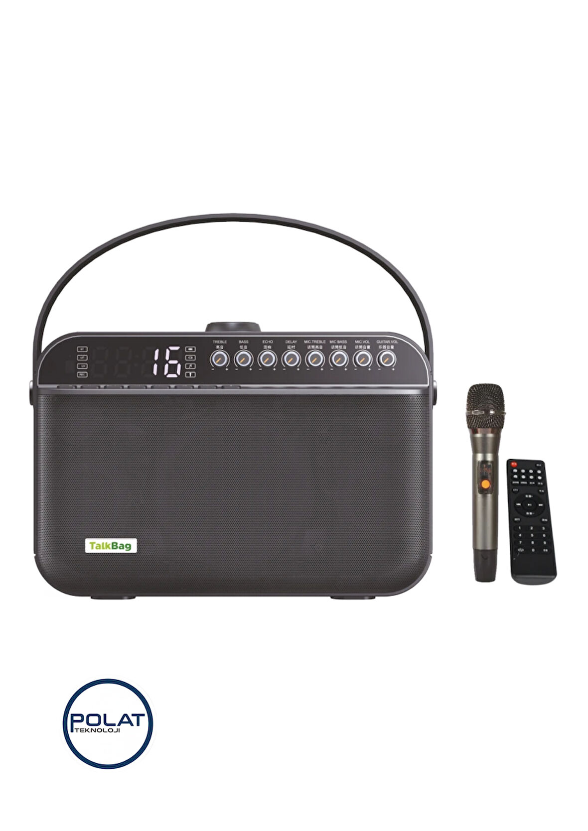 TALKBAG TB-100 Taşınabilir Bluetooth Hoparlör | 120W Güç – Kablosuz Mikrofon – 6 Saat Batarya