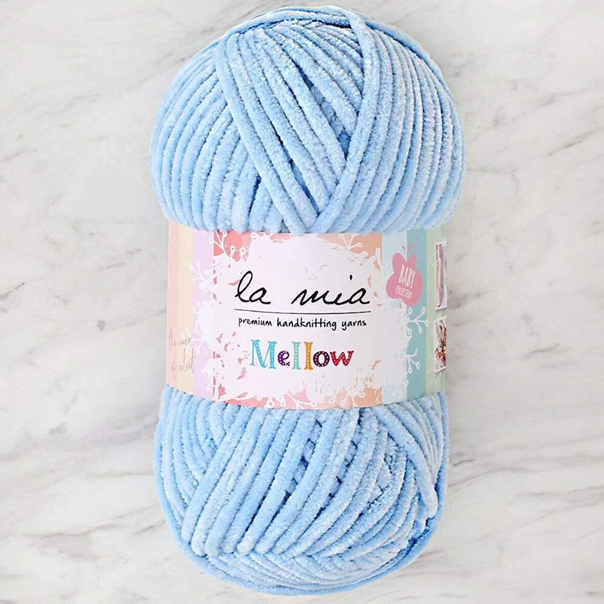 La Mia Mellow Bebe Mavi El Örgü İpi - 907 - 34156