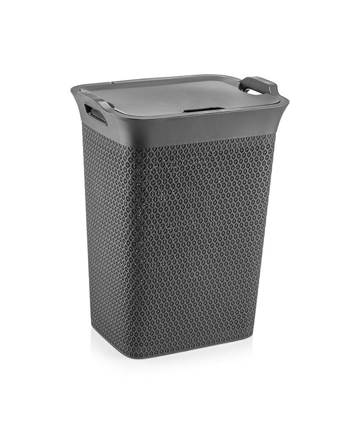 Omnipazar SY-4630 Plastik Safir Kirli Çamaşır Sepeti 55 lt Antrasit