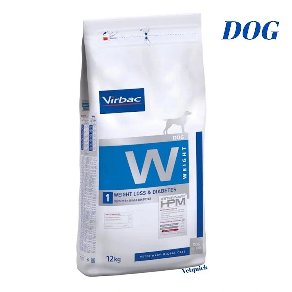 Virbac W1 Weight Loss & Diabetes Köpek Maması 12 kg