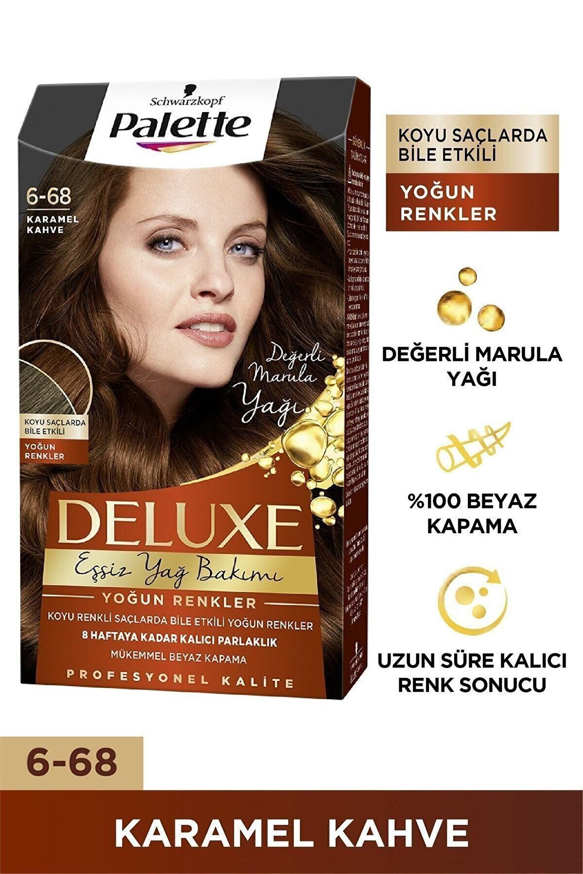 Palette Deluxe Yoğun Renkler 6-68 Karamel Kahve