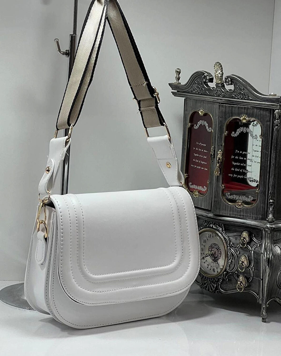 Çapraz Uzun Omuz Askılı Üç Gözlü Kadın Omuz Çantası