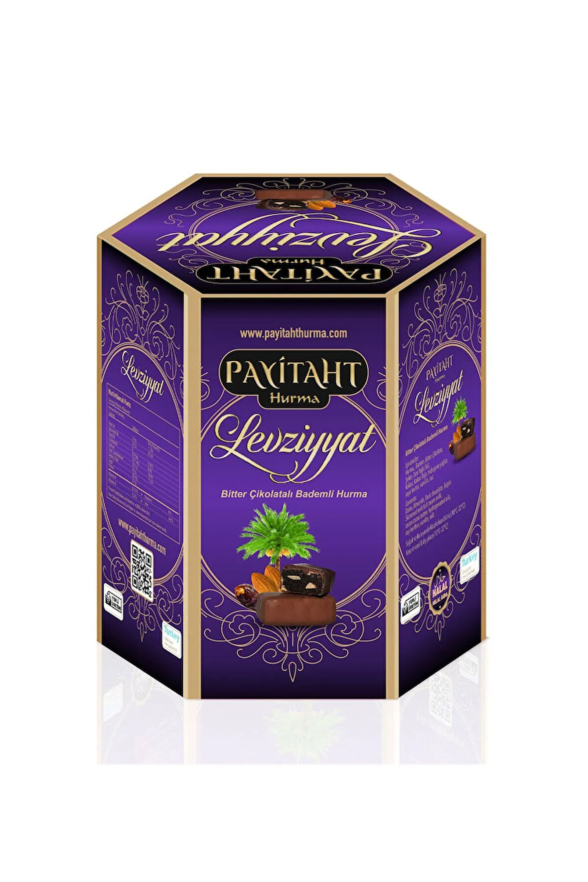 Levziyyat - Bitter Çikolata Kaplı Bademli Hurma 250gr.