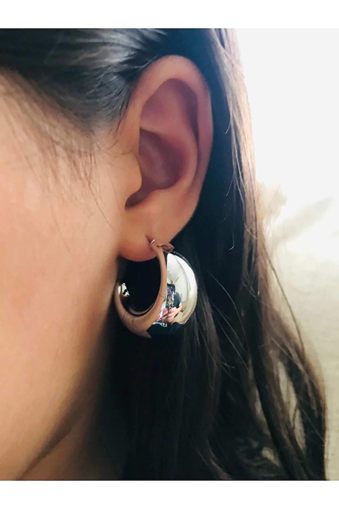 İthal Yarım Ay 3 cm Çelik Küpe