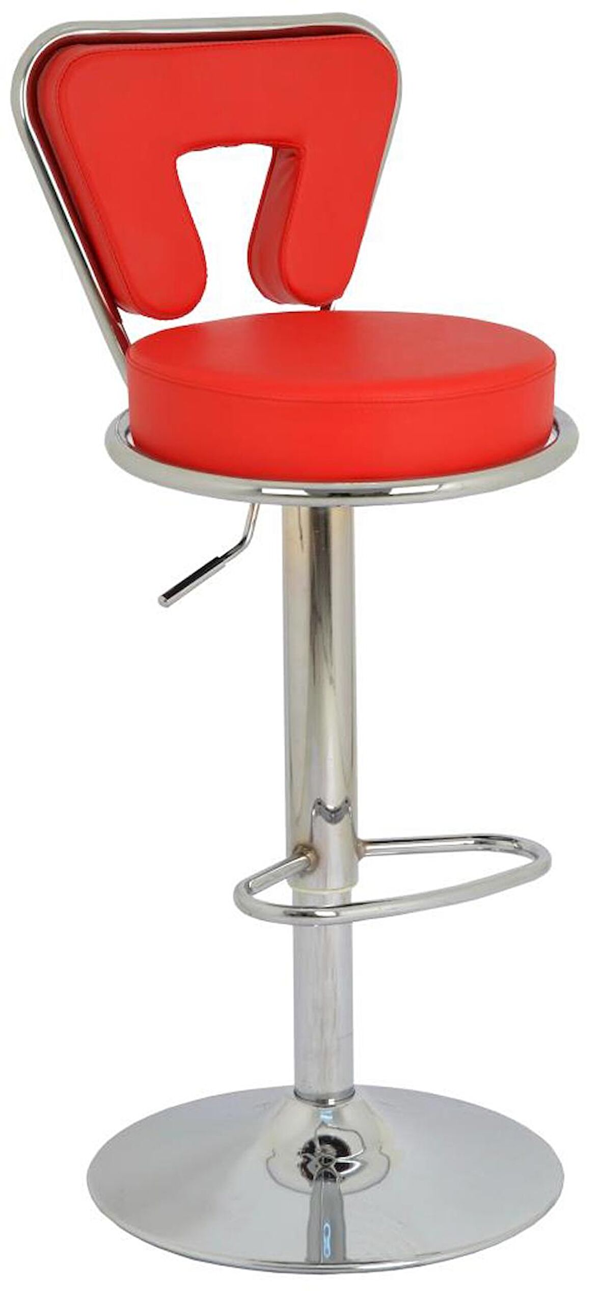 Bürocci  Virago Bar Sandalyesi - Kırmızı Deri - 9540S0116