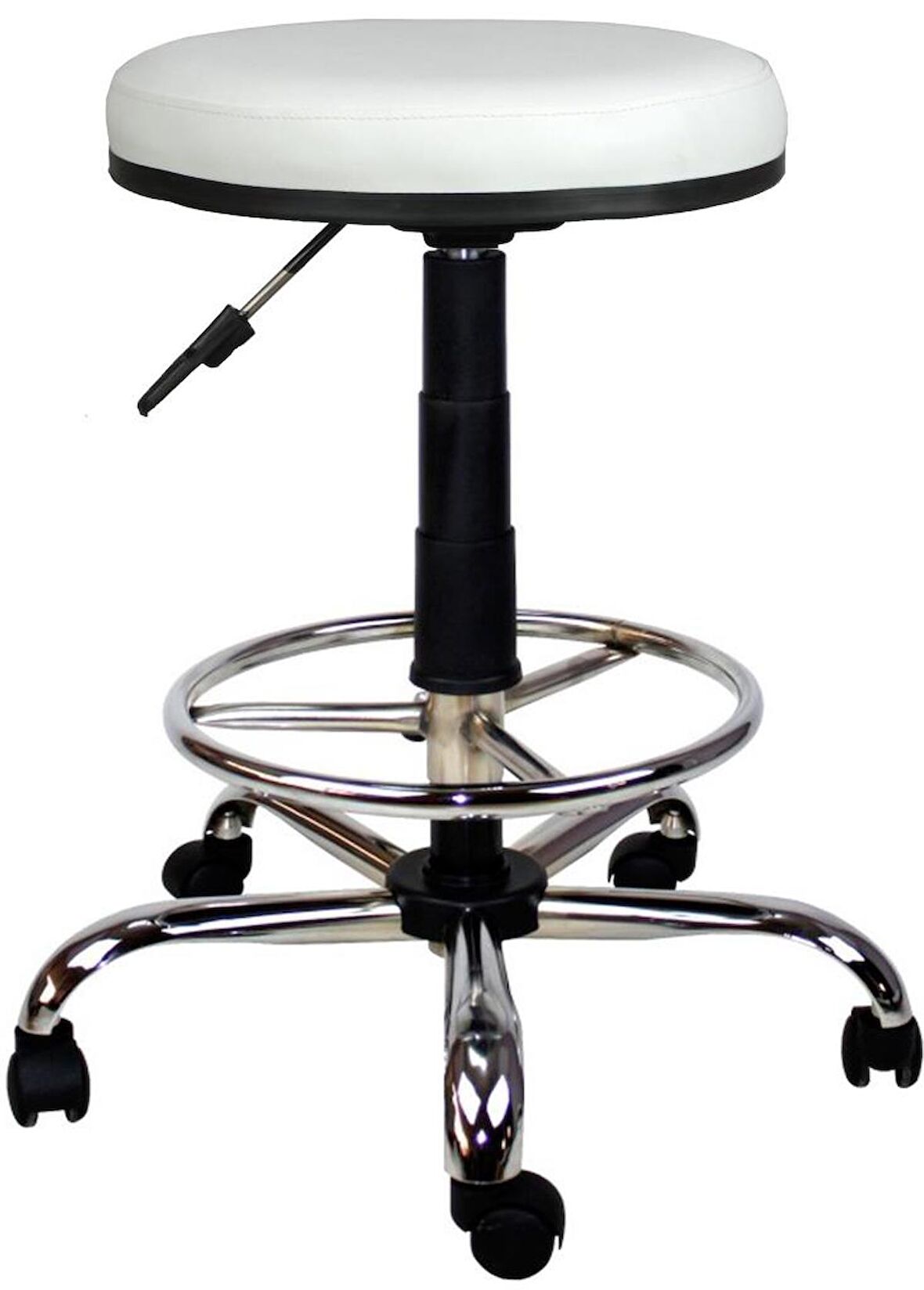 Bürocci Metal Ayaklı Yüksek Tabure-Beyaz-2999T0109