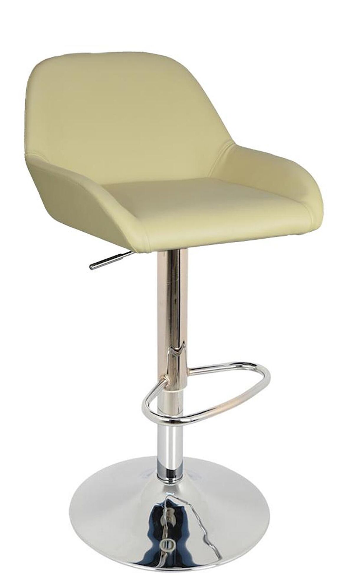 Bürocci Texas Bar Taburesi - Krem Deri - 9506S0115