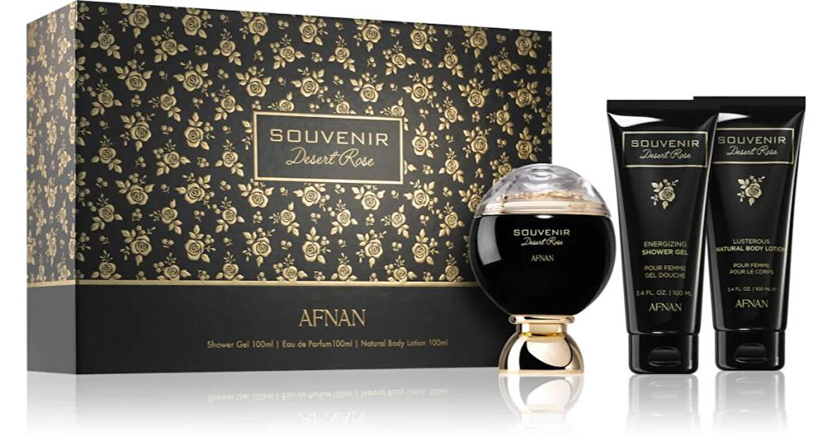 Afnan Souvenir Desert Rose EDP 100 ml Kadın Parfüm Seti