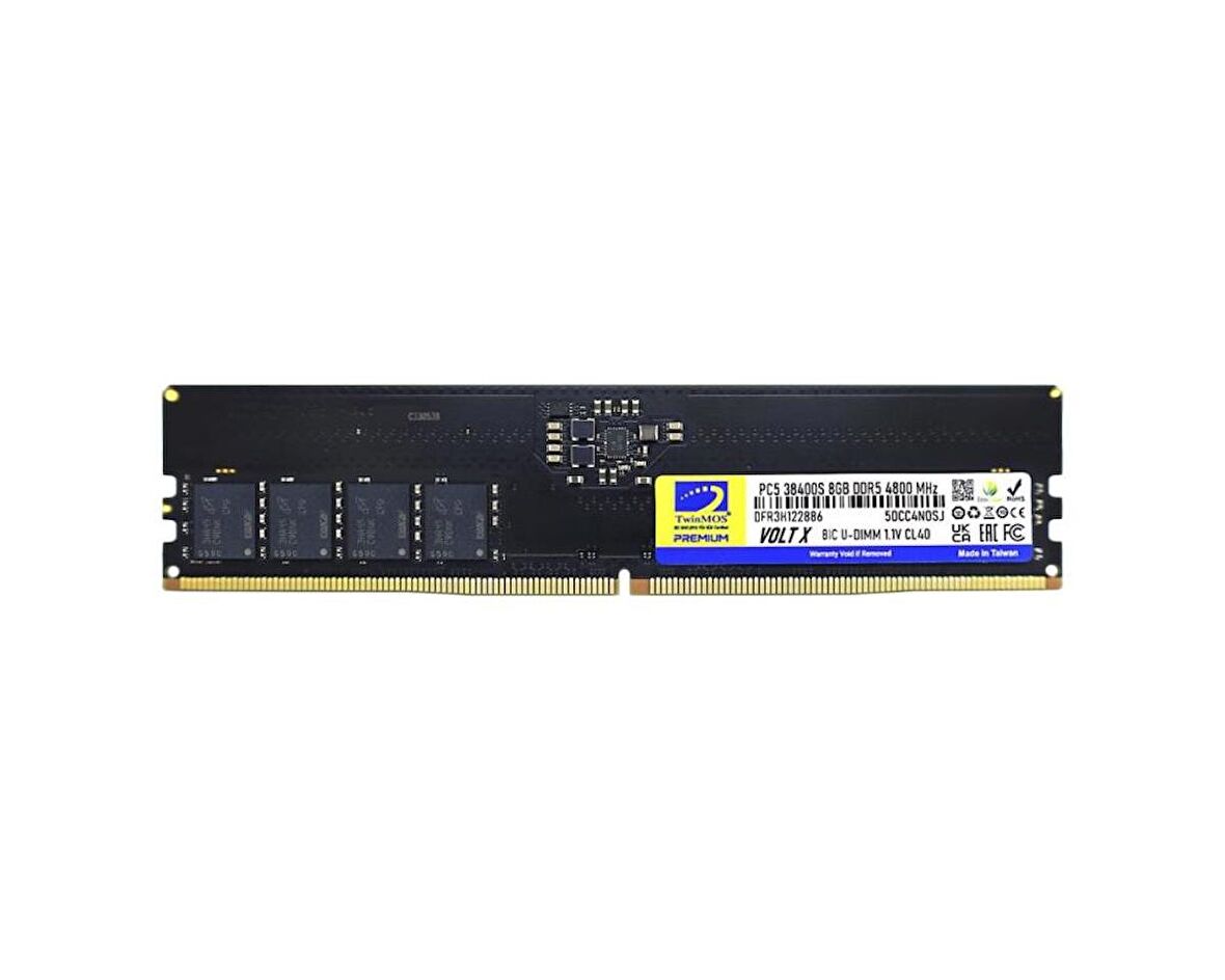 TWINMOS 8GB DDR5 4800MHz CL40 RAM TMD58GB4800U40