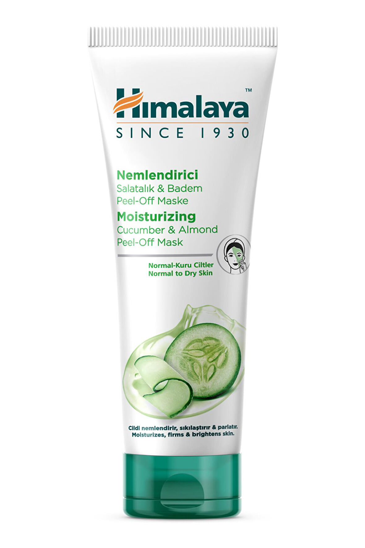 Peeling Etkili Nemlendirici Yüz Maskesi, Badem, Salatalık, Parabensiz, Normal Ve Kuru Ciltler, 75 Ml