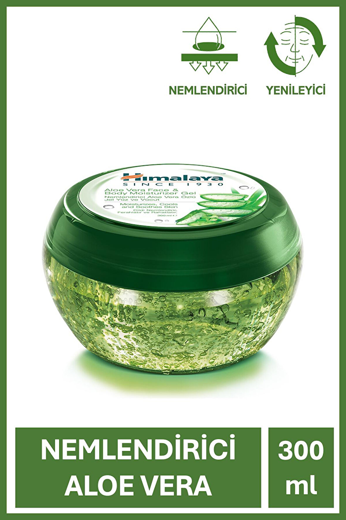 Aloe Vera Yüz ve Vücut Nemlendirici Jel 300 ml | Serinletici, Yatıştırıcı