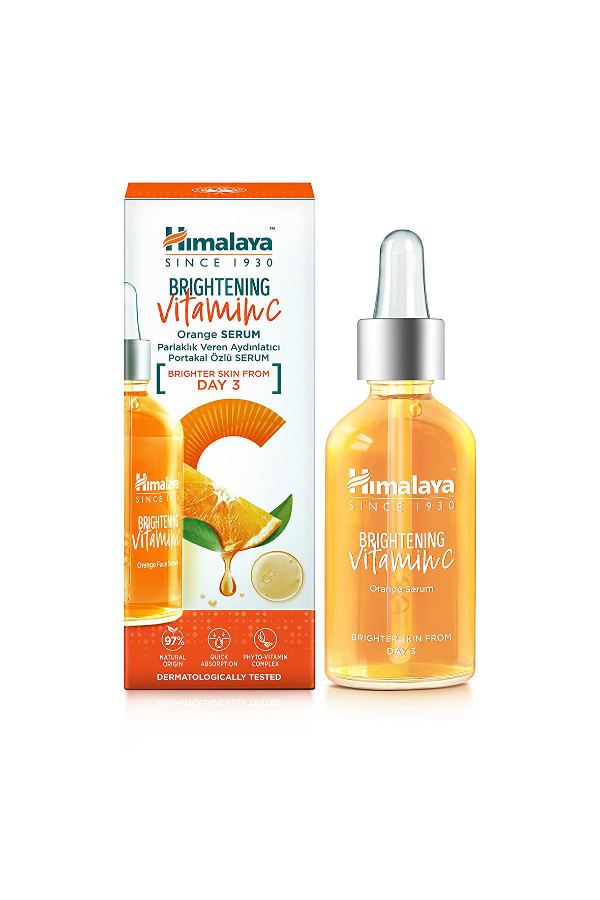 Parlaklık Veren Aydınlatıcı Vitamin C Portakal Özlü Serum 30ml, Cilt Yenileyici, Niasinamid