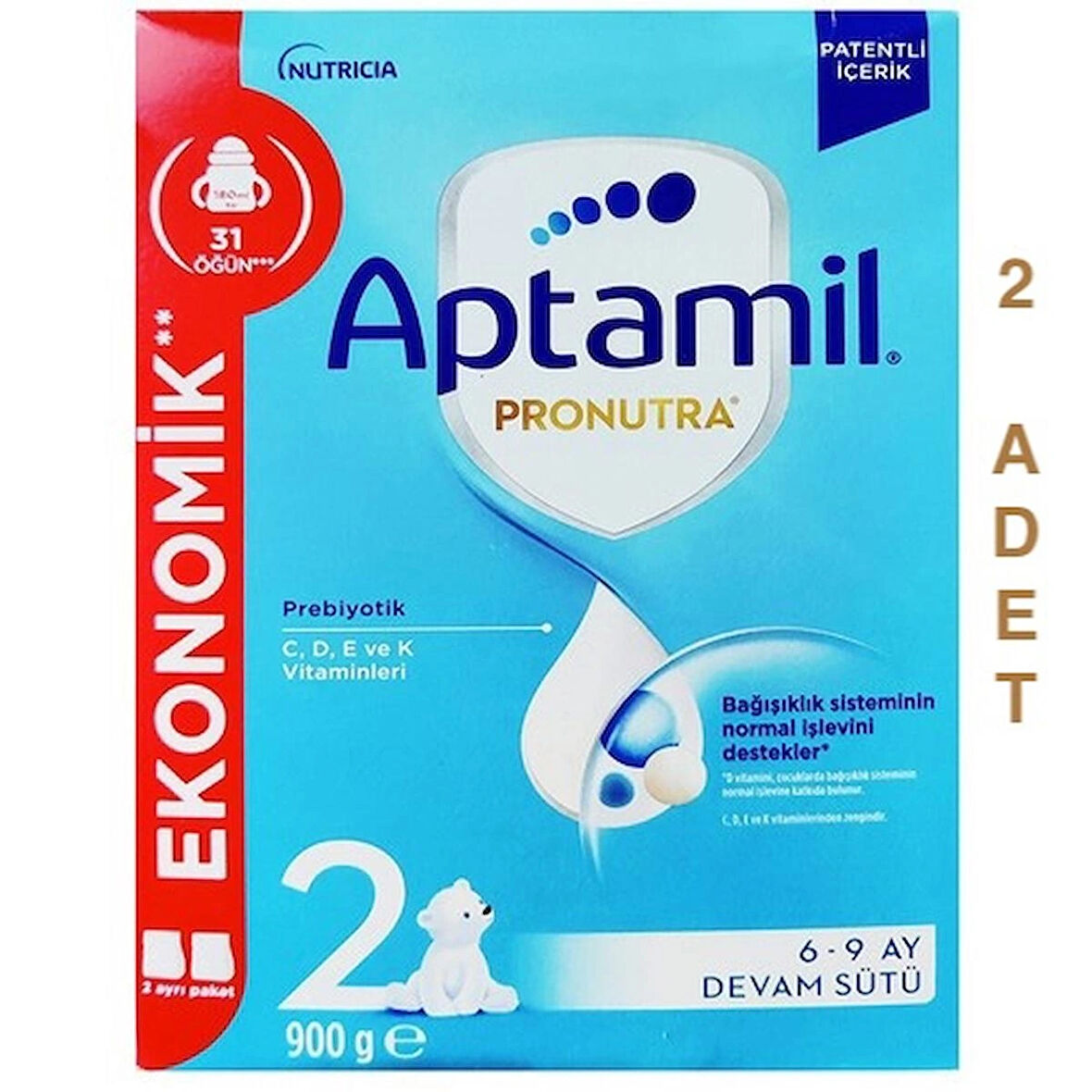 Aptamil 2 Numara Bebek Maması 900 Gr X 2 Adet