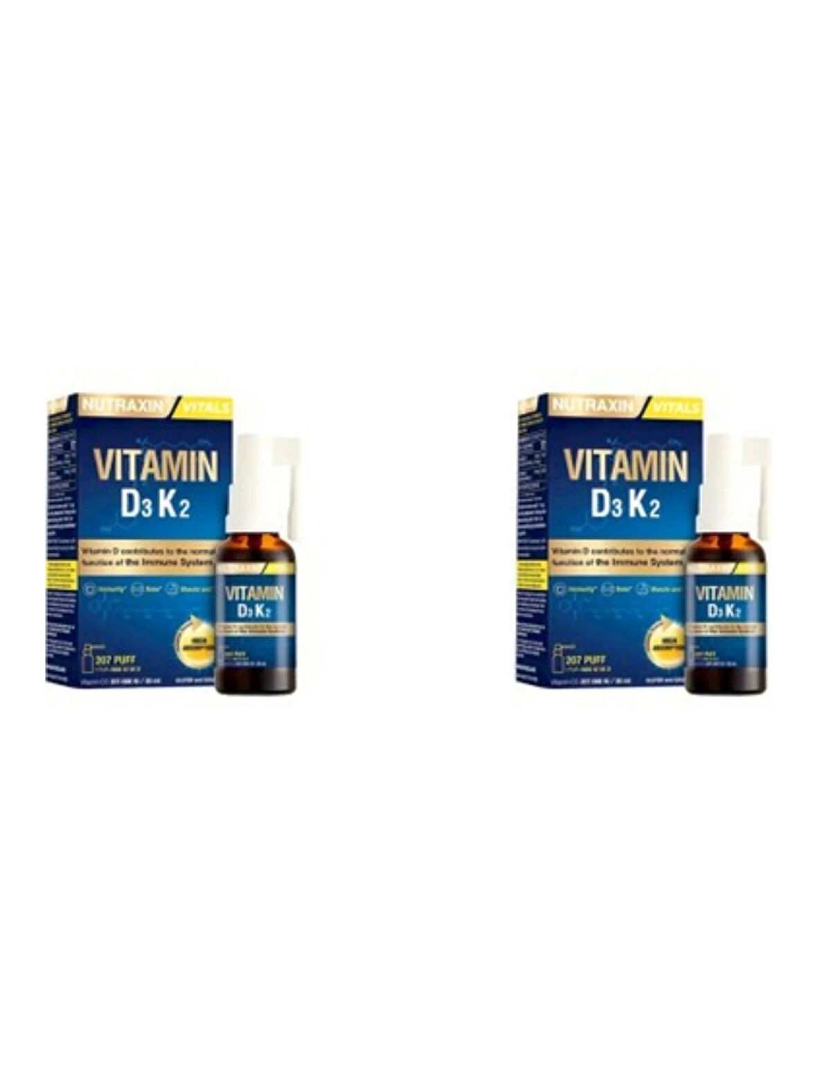 Nutraxin Vitamin D3 K2 30 Ml X 2 Adet Kofre