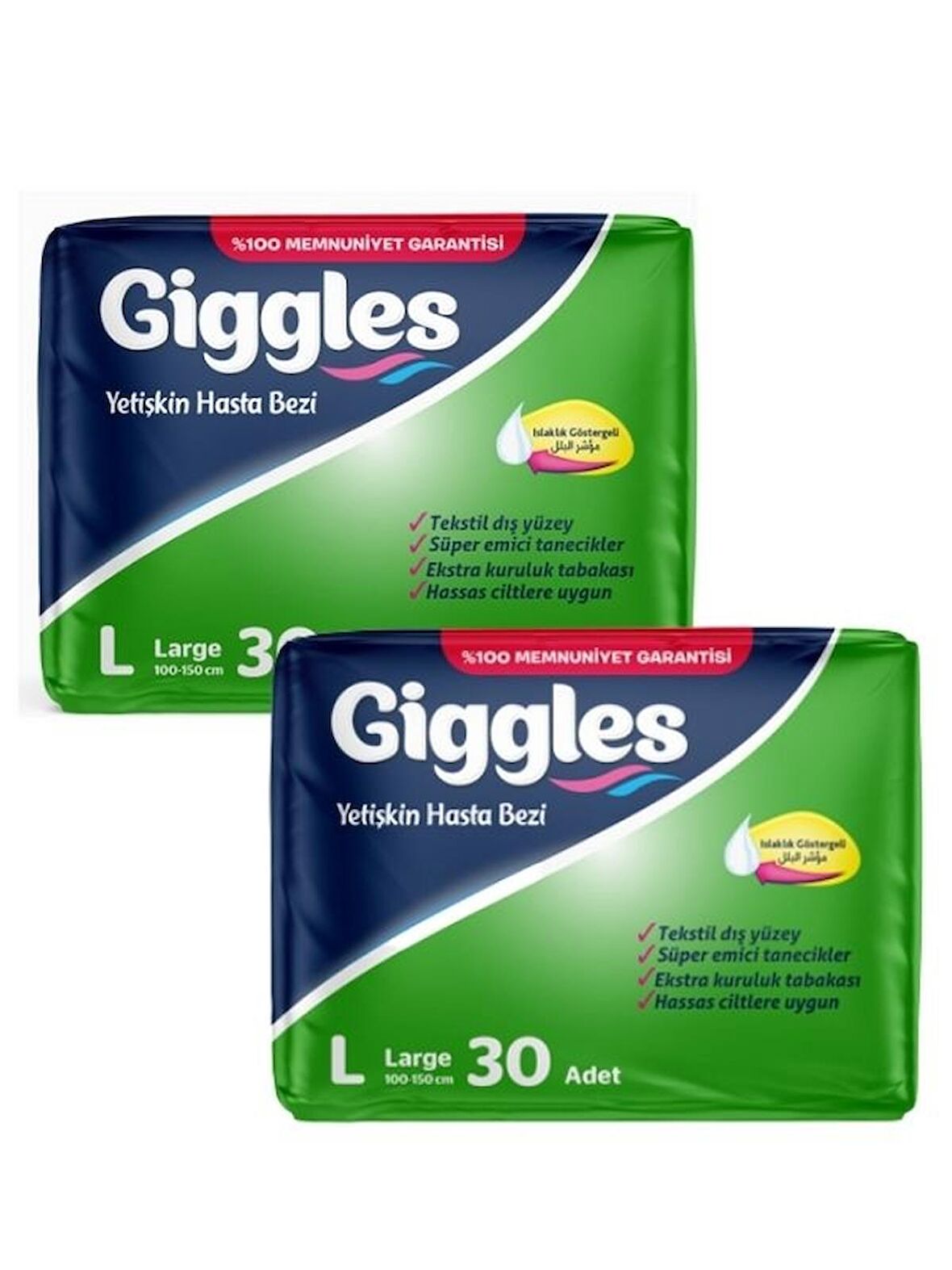 Giggles Hasta Bezi 30'lu Large 2 Li Paket