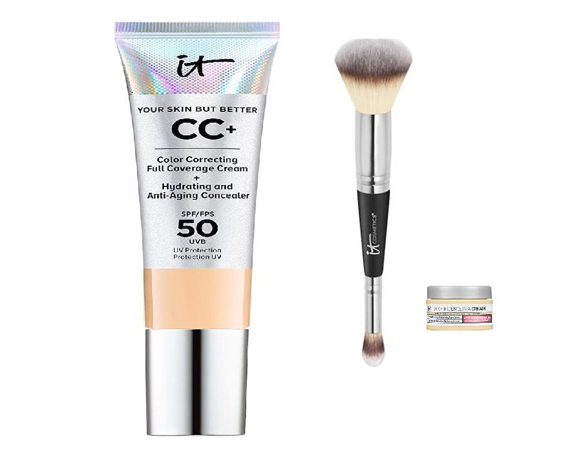 It Cosmetics CC+ Cream Full Coverage Fondöten SPF50+ Set - Medium