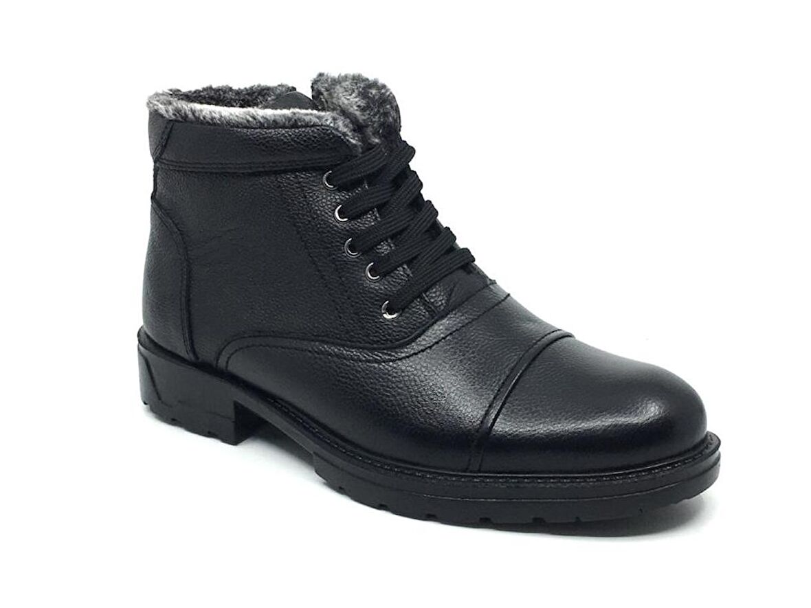 Taşpınar %100 Hakiki Deri Erkek Günlük Kışlık Rahat İçi Kürklü Fermuarlı Bot 40-44