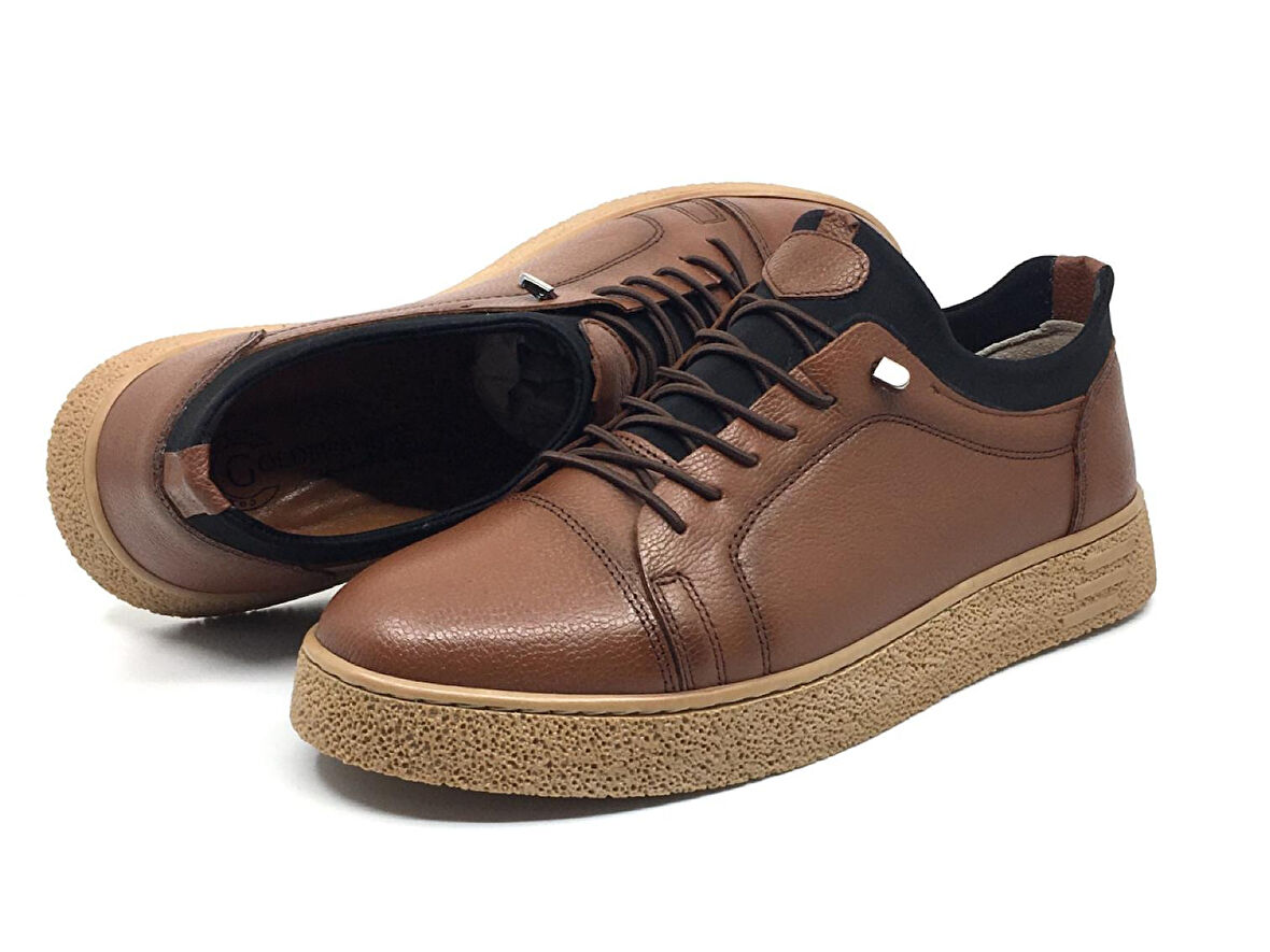 Goldbrand %100 Hakiki Deri Erkek Kışlık Rahat Günlük Casual Lastik Bağcıklı Ayakkabı 40-44