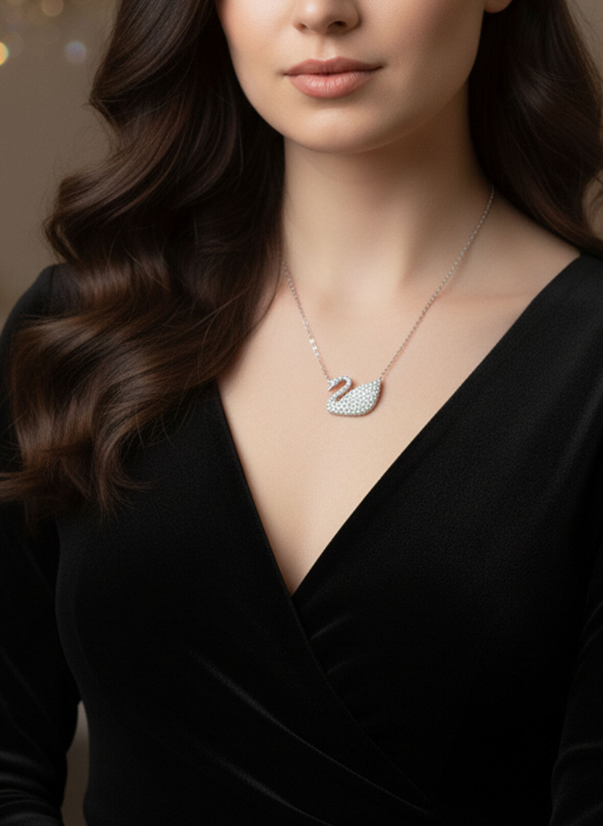 Kuğu Tasarım 925 Ayar Gümüş Kadın Kolye