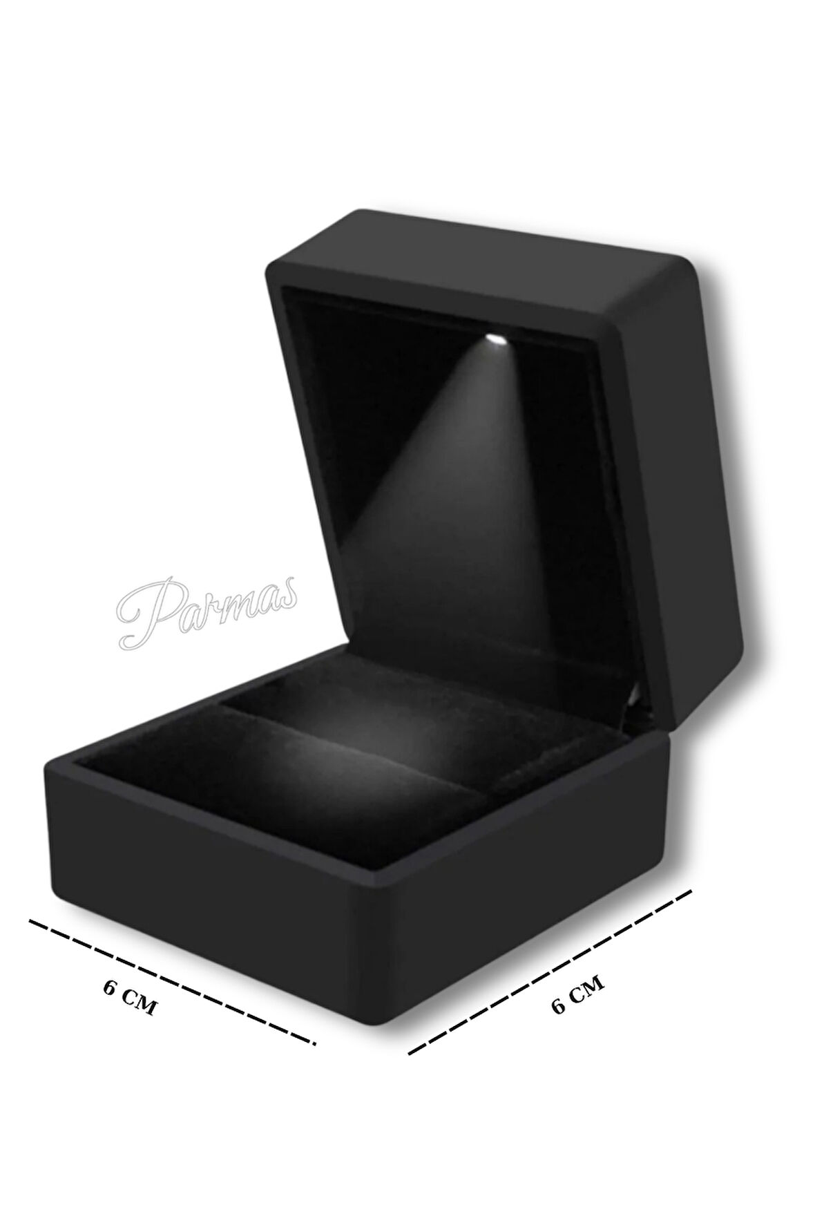 Işıklı Takı Kutusu Dış 6*6 cm (Birlikte alımlarda takı içerisine yerleştirilerek gönderilir)