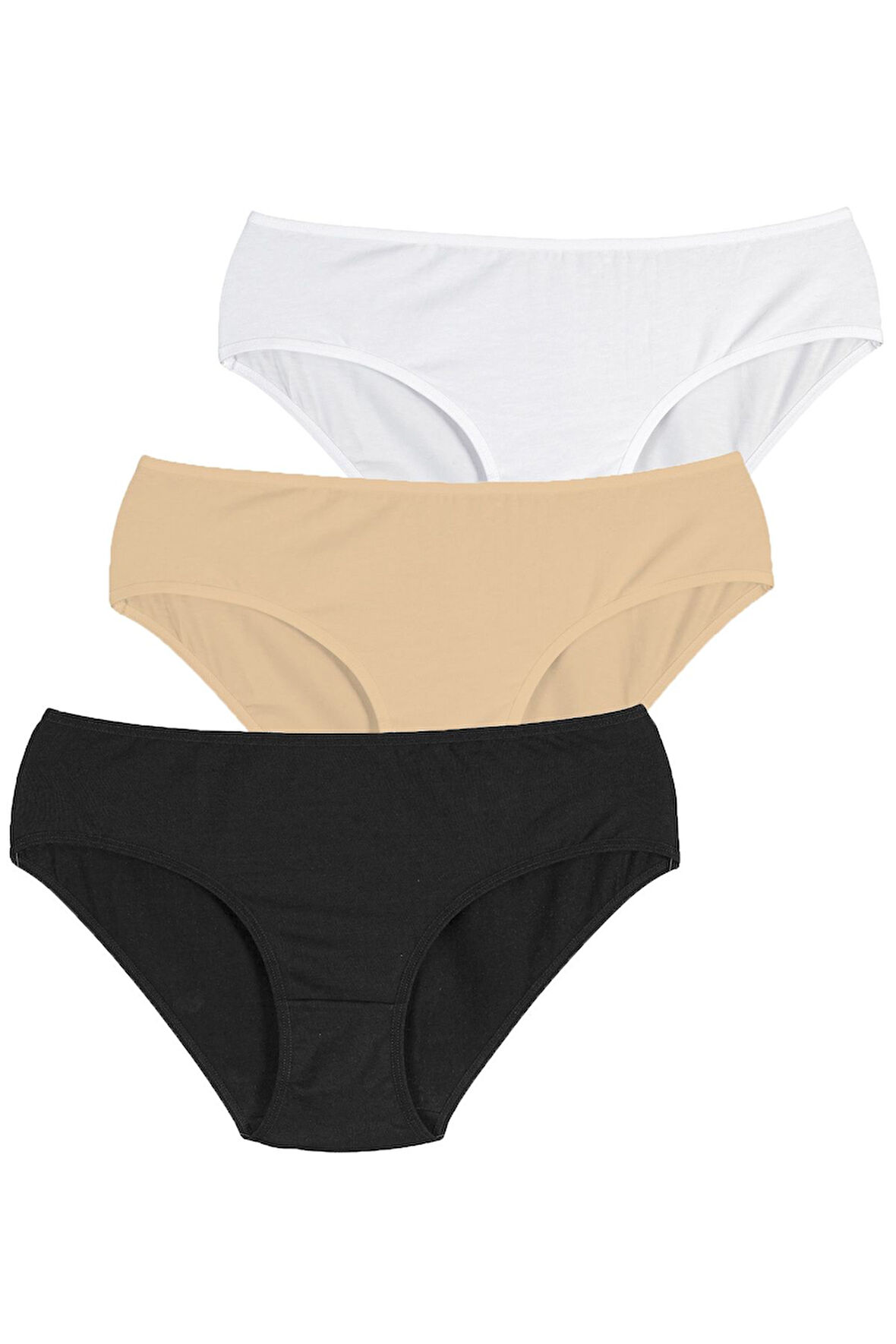 Cover 3lü Pamuklu Çok Renkli Slip Külot