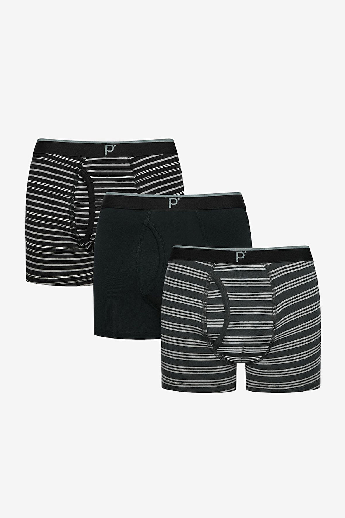 Thin Stripe 3lü Çok Renkli Boxer