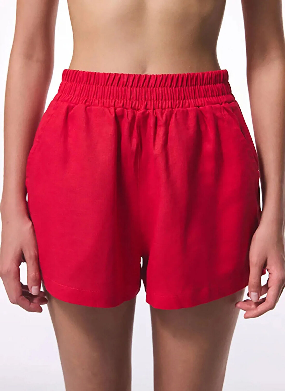 Penti Lastikli Bel Normal Kırmızı Kadın Şort PLODI80025IY