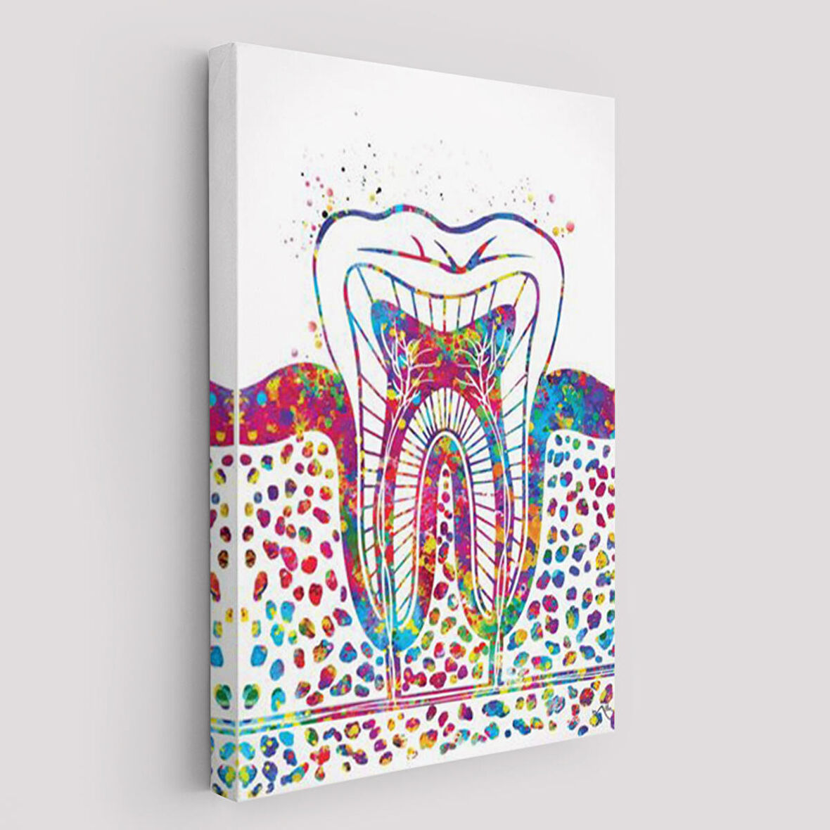 Renkli Diş, Diş Hekimi Duvar Tablosu-6300