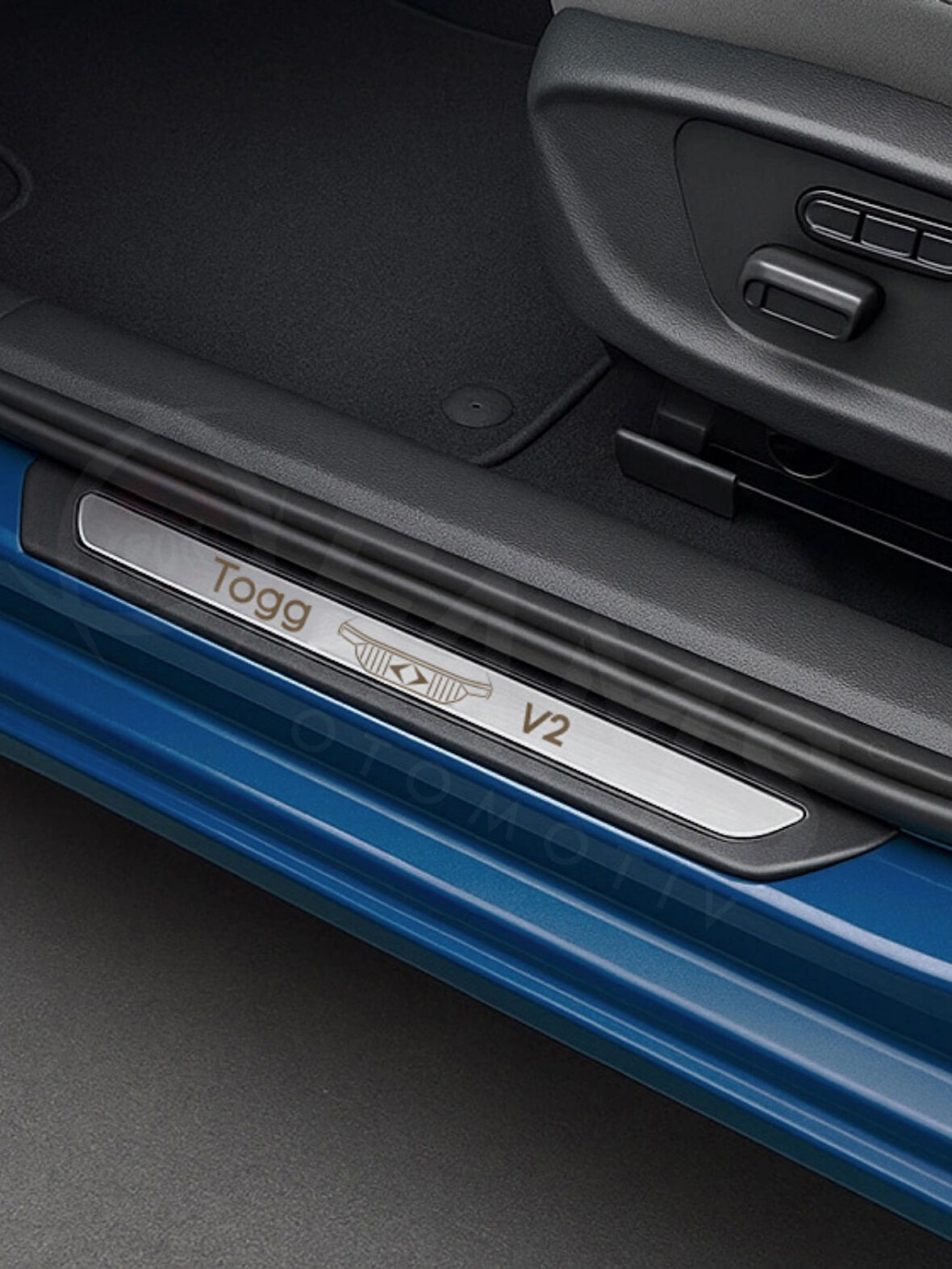 TOGG T10X 2022 Üzeri Krom Kapı eşiği 4 kapı Paslanmaz Çelik ABS Çerçeve V2 Yazılı