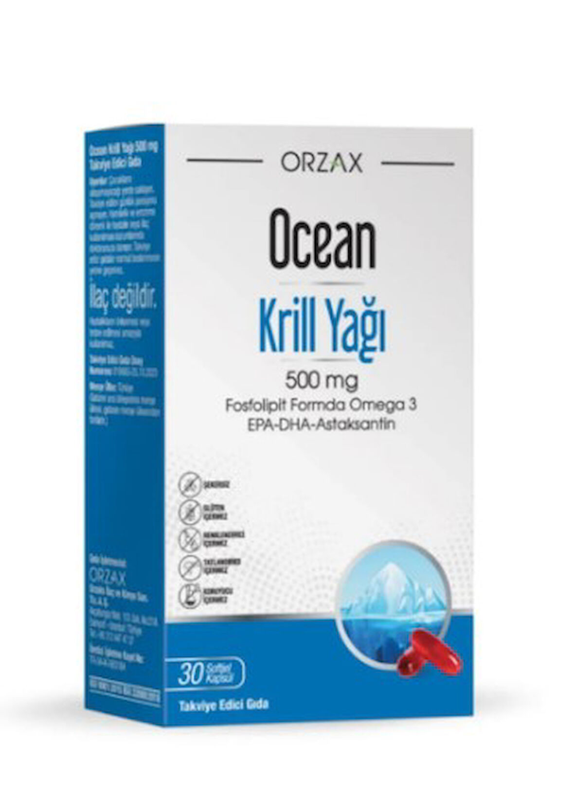 Ocean Krill Oil 500 mg 30 Kapsül