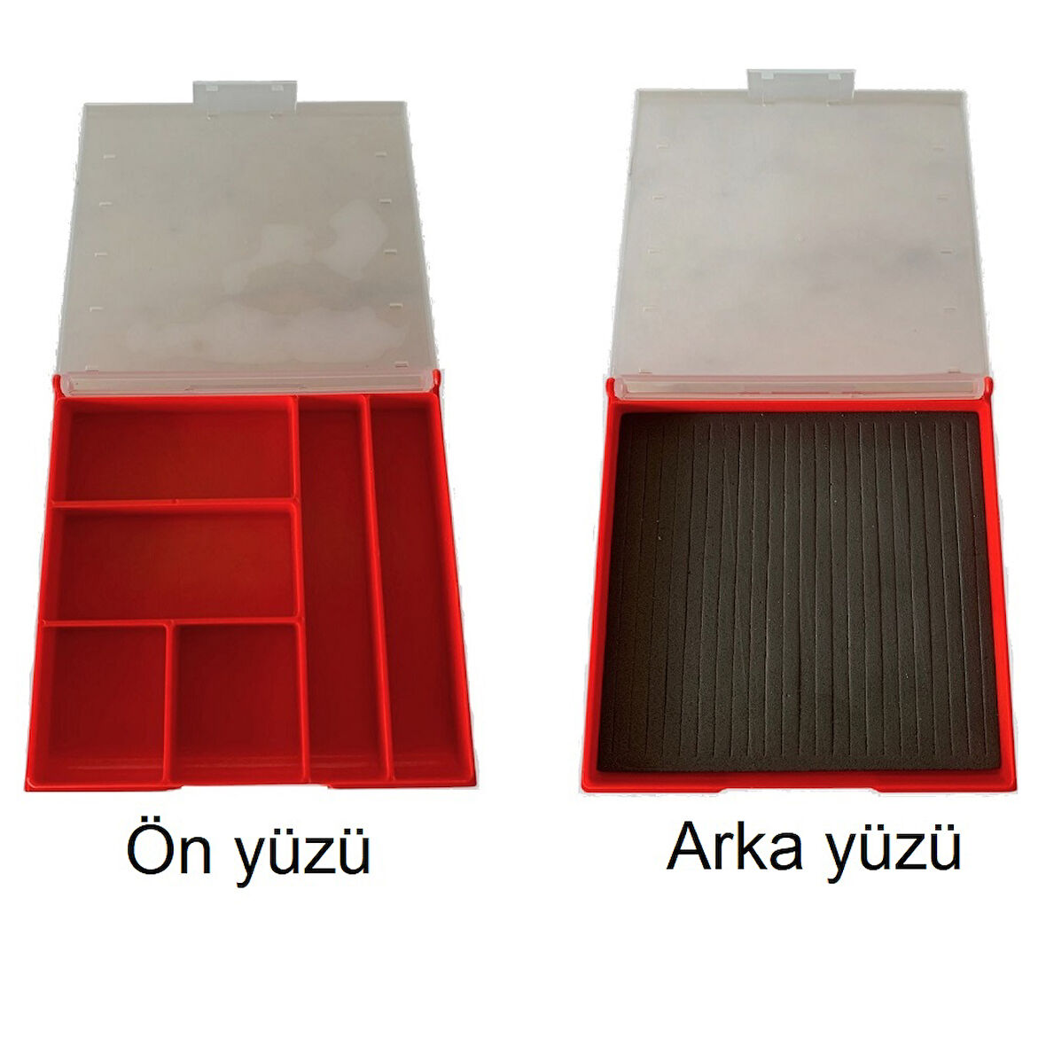 River Çok Amaçlı Çift Taraflı LRF Kutusu Kırmızı 15x15x4cm